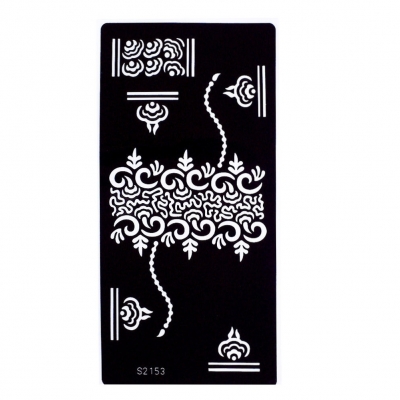Henna Tattoo Schablone Airbrush Stencil Blume Ornamente - 1