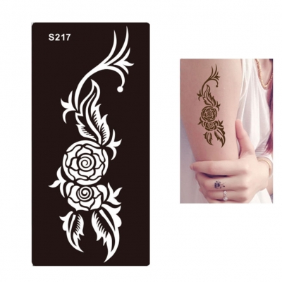 Henna Tattoo Schablone Airbrush Stencil Blume Rose
