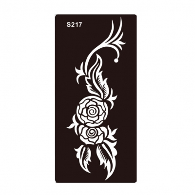 Henna Tattoo Schablone Airbrush Stencil Blume Rose - 1