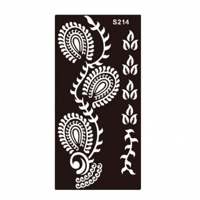 Henna Tattoo Schablone Airbrush Stencil Blume Ornamente - 1