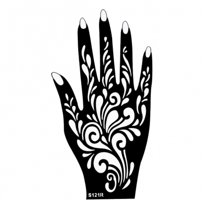 Henna Tattoo Schablone für die Rechte oder Linke Hand