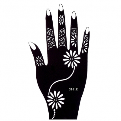 Henna Tattoo Schablone für die Rechte oder Linke Hand