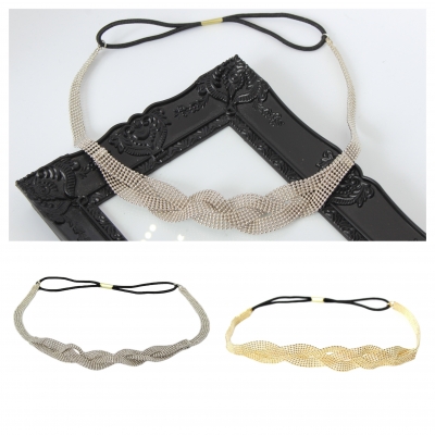 Metall Haarband in der Farbe Gold - 1