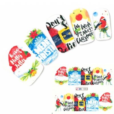 Tattoo Nail Art Nikolaus Weihnachten Weihnachtsbaum Aufkleber Nagel Sticker