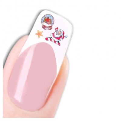 Tattoo Nail Art Nikolaus Weihnachten Schneemann Aufkleber Nagel Sticker - 1