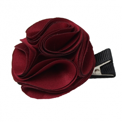 Rosen Haarklammer Blüten in der Farbe Bordeaux - 2