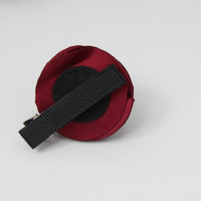 Rosen Haarklammer Blüten in der Farbe Bordeaux - 4