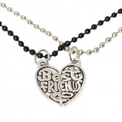 2 x Halskette BFF best friends Freundschaft Herz Anhänger Set Modell 2 - 2
