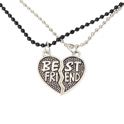 2 x Halskette BFF best friends Freundschaft Herz Anhänger Set Modell 4 - 2