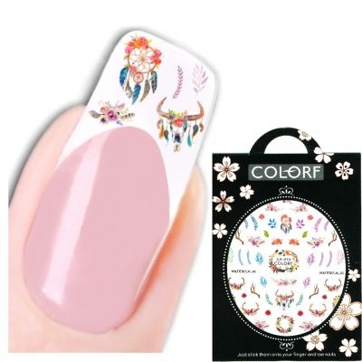 3D Nagel Sticker Nail Art Aufkleber Blumenkranz Geweih Aufkleber New Design