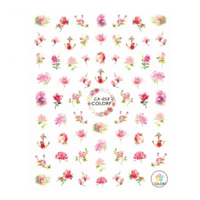 3D Nagel Sticker Nail Art Aufkleber Rose Anker Aufkleber New Design - 1