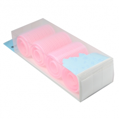 12 Haftwickler Set Lockenwickler DIY Frisurenhilfe Locken Styling Ø 2 cm - 4 cm Rosa - 4