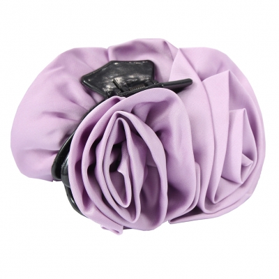 Haarklammer Blüten Lotusblume Haargreifer Krabbe Klammer Pferdeschwanz Clip in der Farbe Lila - 2