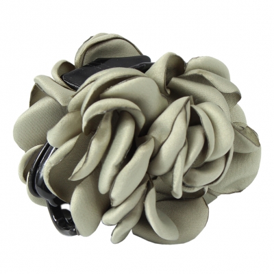 Haarklammer Blüten Rose Haargreifer Krabbe Klammer Pferdeschwanz Clip in der Farbe Grün - 2