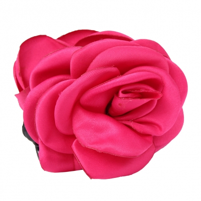 Haarklammer Blüten Rose Haargreifer Krabbe Klammer Pferdeschwanz Clip in der Farbe Pink - 2