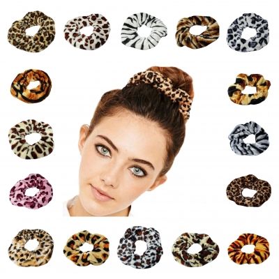 Samt Haargummis Zopf-Halter Scrunchie Velour Modell 9 - 1