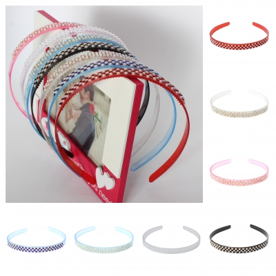 Designer Haarreif mit Strass Perlen Blüten Haarschmuck Boho Haarreif Türkis - 1