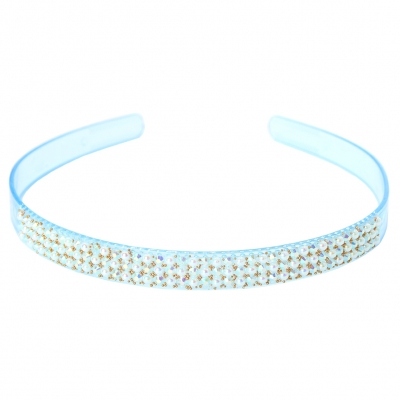 Designer Haarreif mit Strass Perlen Blüten Haarschmuck Boho Haarreif Türkis - 2