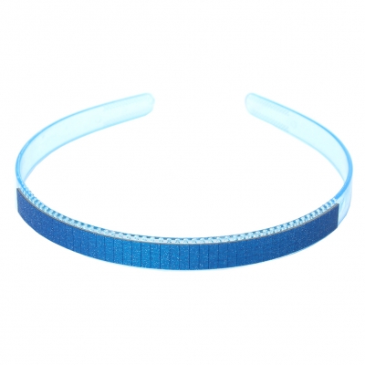 Designer Haarreif Spiegelnd Haarschmuck Boho Haarreif Blau Matt - 2