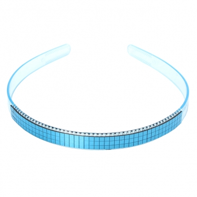 Designer Haarreif Spiegelnd Haarschmuck Boho Haarreif Blau - 2