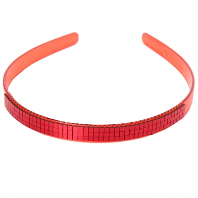 Designer Haarreif Spiegelnd Haarschmuck Boho Haarreif Rot - 2