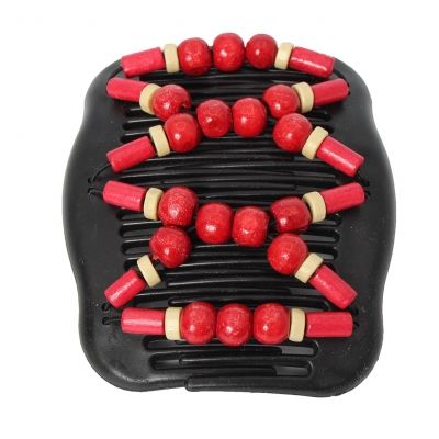 Trend African Hairclip Haarklammer Haarkamm Holzdesign Rot - 2