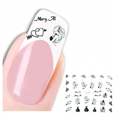 3D Nagel Sticker Nail Art Aufkleber Herz Modell Design