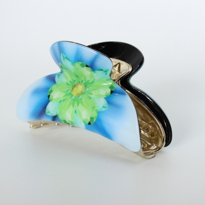 Haarklammer Haargreifer Haarclip  Haarspange Pferdeschwanz Blüten Modell 3 - 3