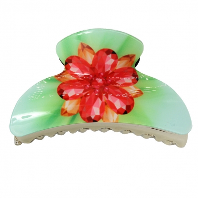 Haarklammer Haargreifer Haarclip  Haarspange Pferdeschwanz Blüten Modell 4 - 2