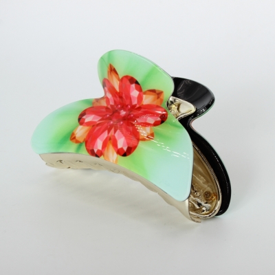 Haarklammer Haargreifer Haarclip  Haarspange Pferdeschwanz Blüten Modell 4 - 3