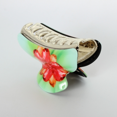 Haarklammer Haargreifer Haarclip  Haarspange Pferdeschwanz Blüten Modell 4 - 4