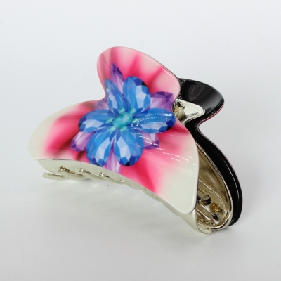 Haarklammer Haargreifer Haarclip  Haarspange Pferdeschwanz Blüten Modell 5 - 3