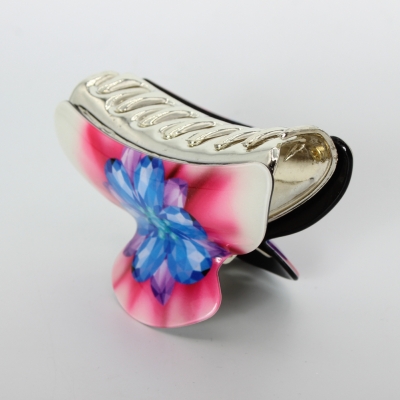 Haarklammer Haargreifer Haarclip  Haarspange Pferdeschwanz Blüten Modell 5 - 4