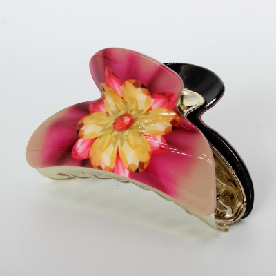 Haarklammer Haargreifer Haarclip  Haarspange Pferdeschwanz Blüten Modell 6 - 3