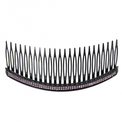 Strass Haarkamm Haarschmuck in der Farbe Flieder - 2