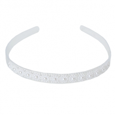 Designer Blüten Haarreif Haarschmuck Boho Haarreif Weiß - 2