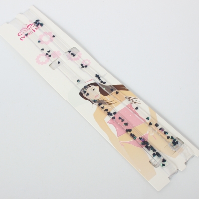 BH Ersatzträger Transparent Verlängerung gefüllt mit Herzen & Gel Schwarz - 3