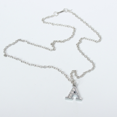 Halskette mit Strass Buchstaben Anhänger Buchstabe Buchstabe A - 4
