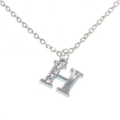 Halskette mit Strass Buchstaben Anhänger Buchstabe Buchstabe H - 2