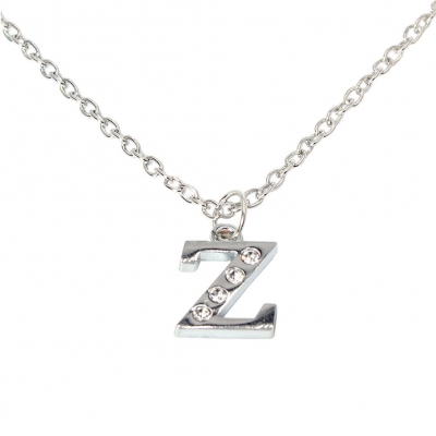 Halskette mit Strass Buchstaben Anhänger Buchstabe Buchstabe Z - 2