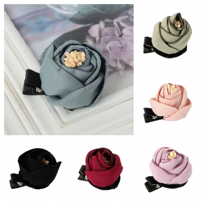 Rosen Haarklammer Blüten in der Farbe Grau - 1