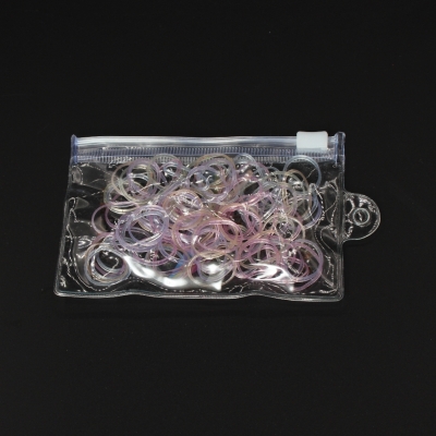 100 x Mini TPU Haargummis Rasta Dreads Zöpfe Pastellfarben - 3