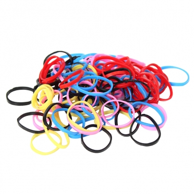 100 x Mini TPU Haargummis Rasta Dreads Zöpfe Bunt - 2