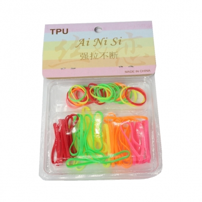 Mini TPU Haargummis Rasta Dreads Zöpfe Neon Bunt - Neon Bunt