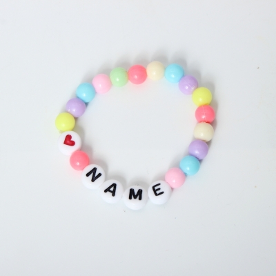 Baby Namensarmband Kinder Geschenkidee Buchstaben Armband Freundschaft Bunt - 3