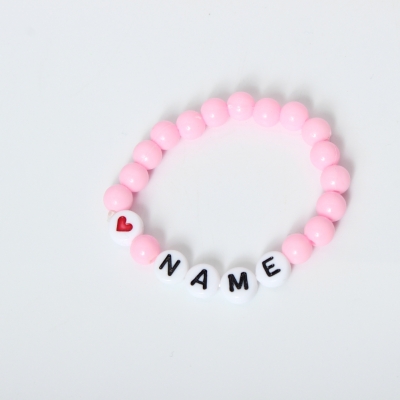 Baby Namensarmband Kinder Geschenkidee Buchstaben Armband Freundschaft Rosa - 3
