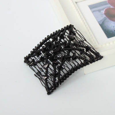 Trend Magic Combs Perlen Butterfly Haarklammer Schwarz Pailletten - 1