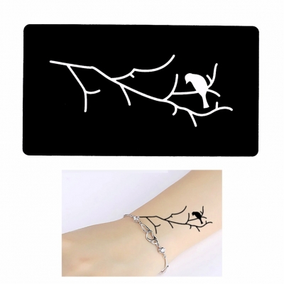 Henna Tattoo Schablone Airbrush Stencil Selbstklebend Ast Vogel