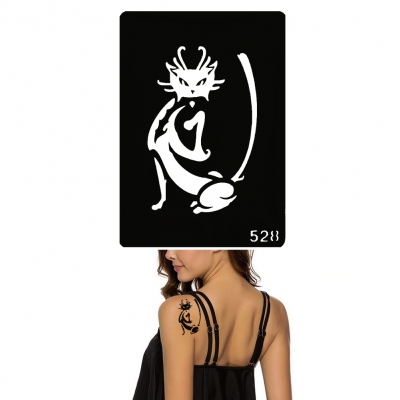 Henna Tattoo Schablone Airbrush Stencil Selbstklebend Katze