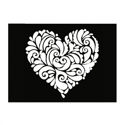 Henna Tattoo Schablone Airbrush Stencil Selbstklebend Herz Blume - 1